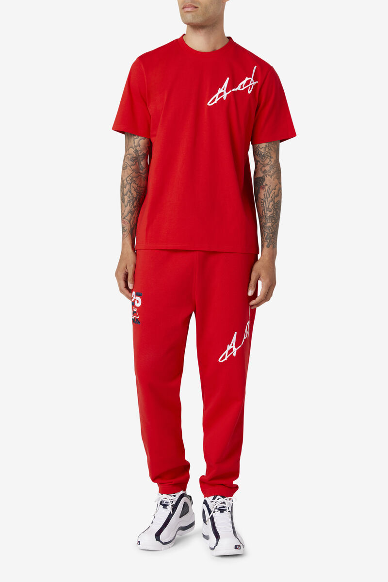 Fila Grant Hill Orson Pant Red | NmgJxUTBx7m