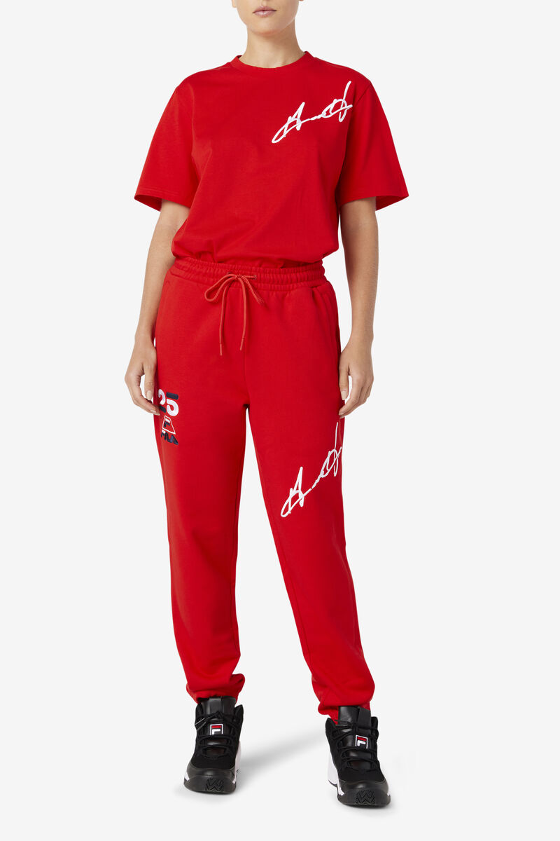 Fila Grant Hill Orson Pant Red | NmgJxUTBx7m