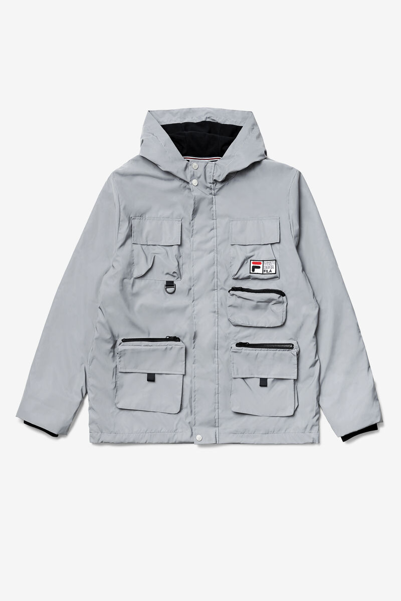 Fila Grivola Shell Jacket Silver | MU8WnIxHiNa