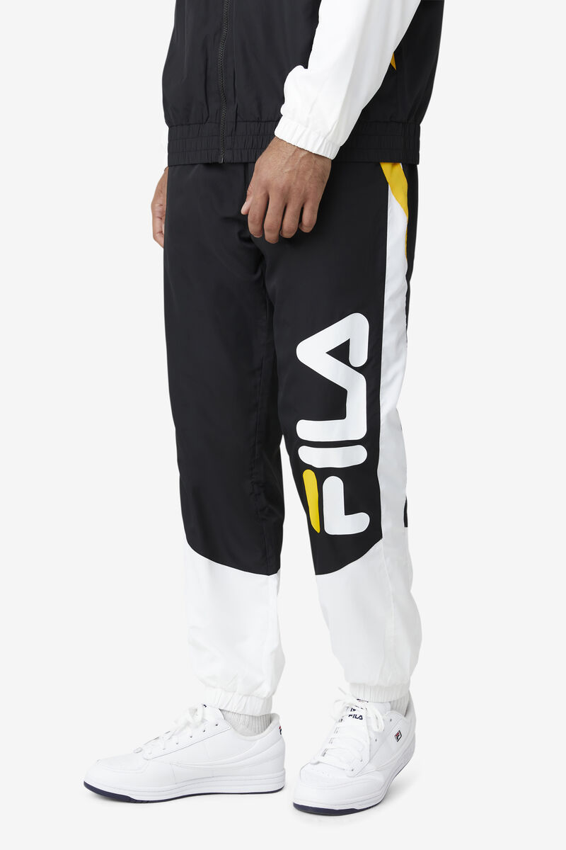 Fila Gustavo Pant Black / White / Yellow | Ar3JjWk2w8O