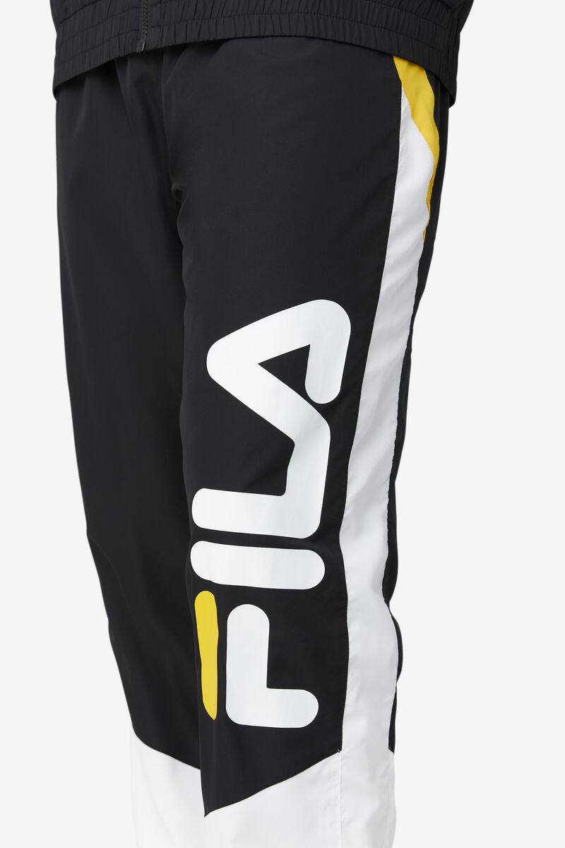 Fila Gustavo Pant Black / White / Yellow | Ar3JjWk2w8O