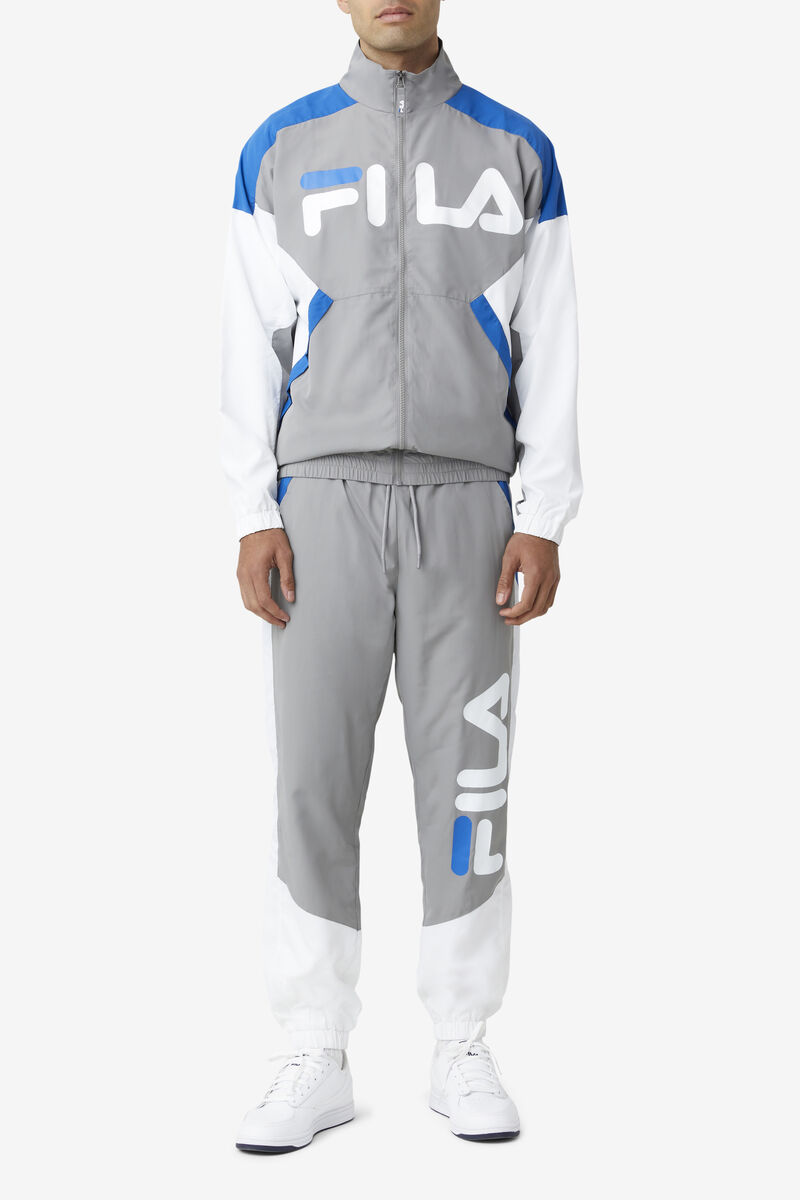 Fila Gustavo Pant Grey / White / Blue | 3VktVroWN7v