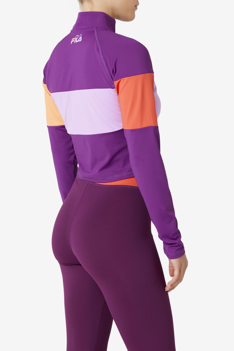 Fila Jaida Based Layer Half Zip Purple | Ra75UrMFhe4