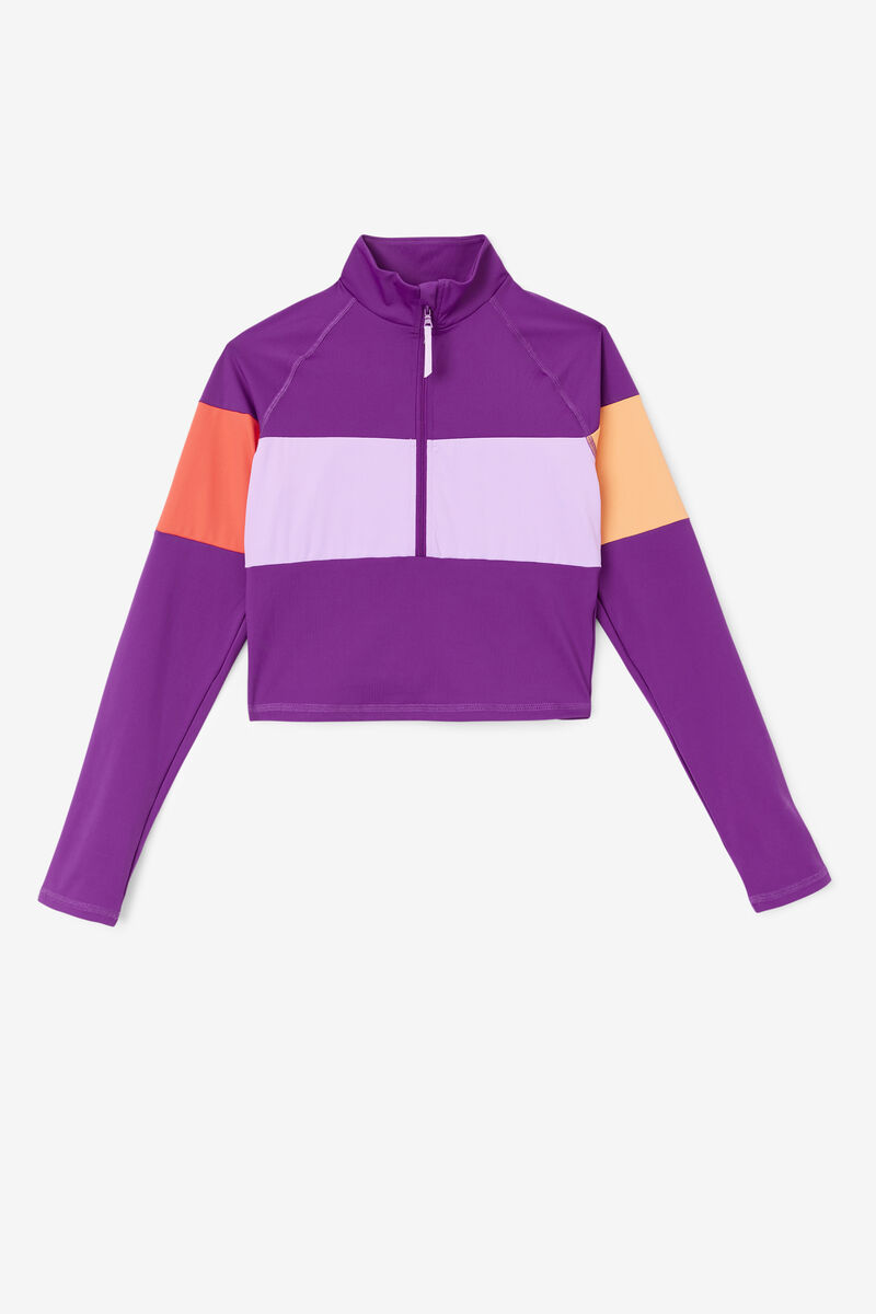 Fila Jaida Based Layer Half Zip Purple | Ra75UrMFhe4