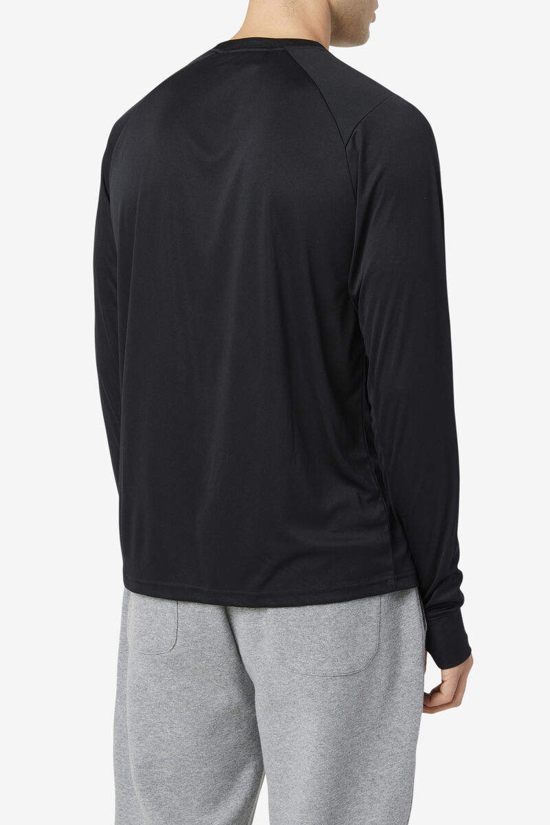 Fila Jazam Long Sleeve Crew Black | D7DONwZyzgf