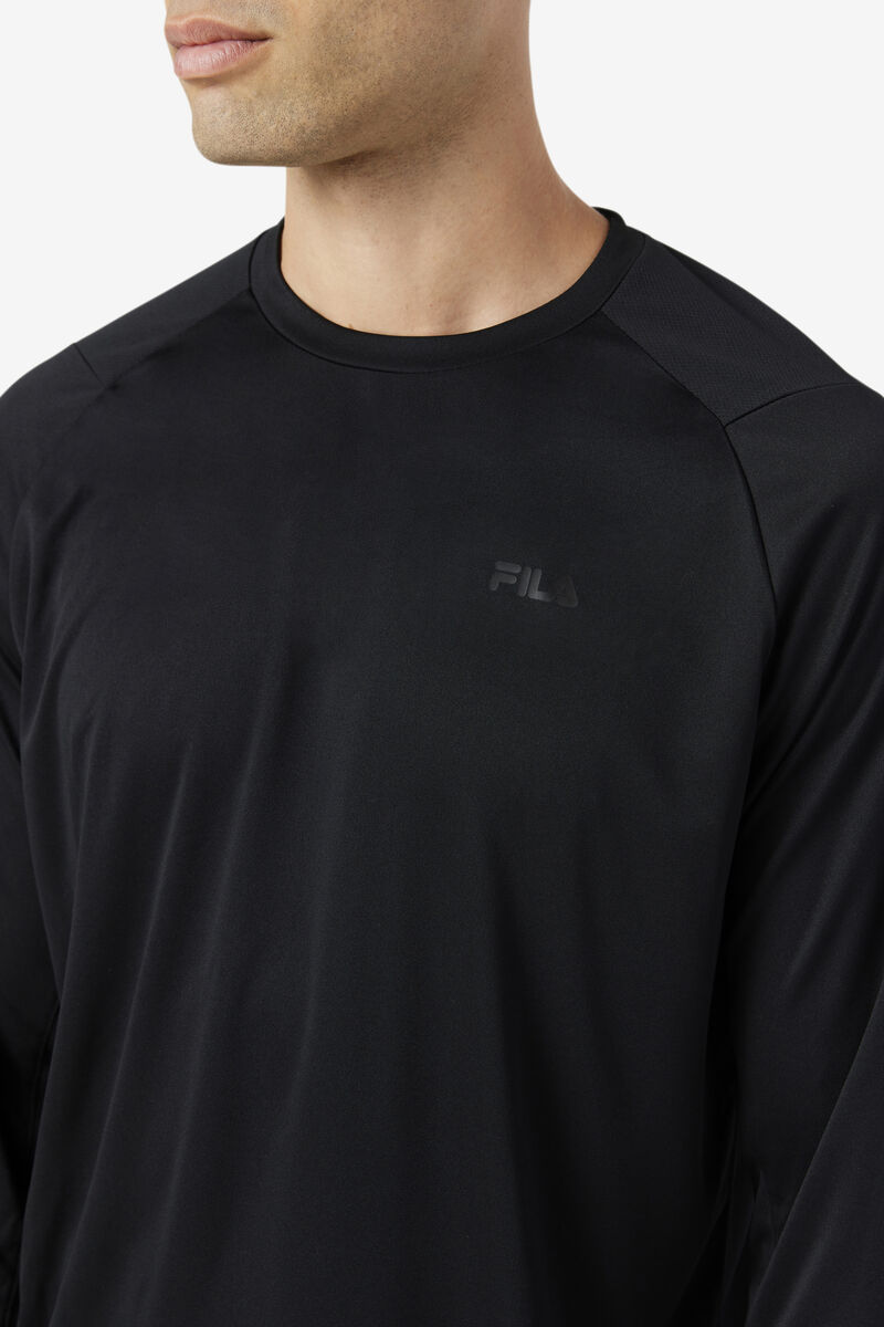 Fila Jazam Long Sleeve Crew Black | D7DONwZyzgf