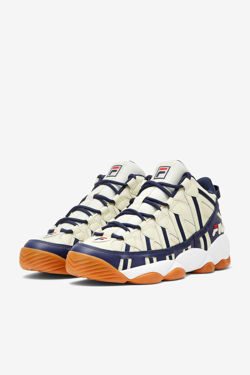 Fila Jerry Stackhouse Spaghetti Shoes | Fila Cream / White / Navy | ryAKRQcueMx