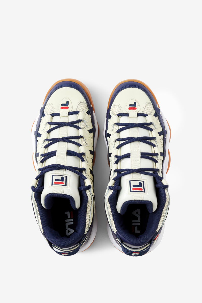 Fila Jerry Stackhouse Spaghetti Shoes | Fila Cream / White / Navy | ryAKRQcueMx