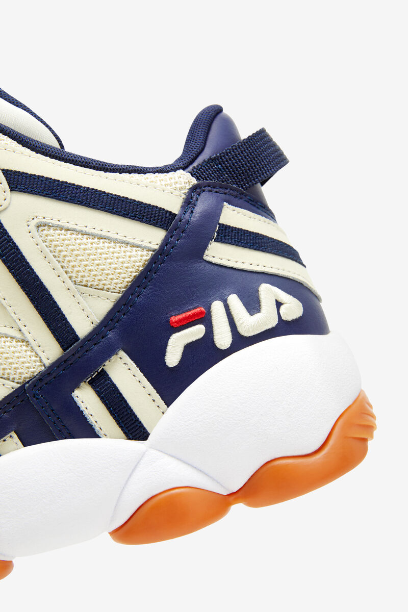 Fila Jerry Stackhouse Spaghetti Shoes | Fila Cream / White / Navy | ryAKRQcueMx