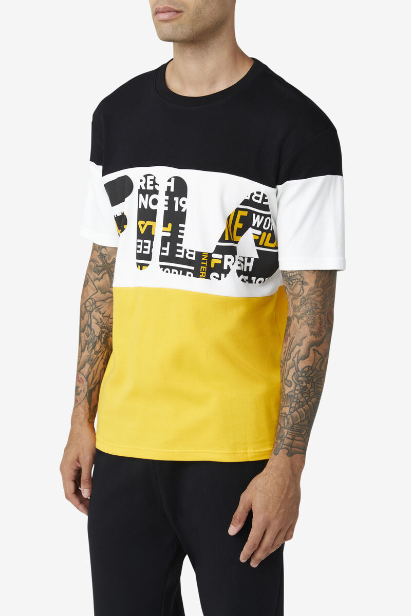 Fila Johnson Black / Yellow / White | 3Od4NnKk3cd