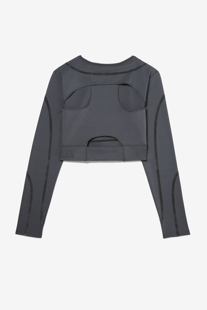 Fila Kalyani Long Sleeve Top Dark Grey | AyT4sKsL4iC