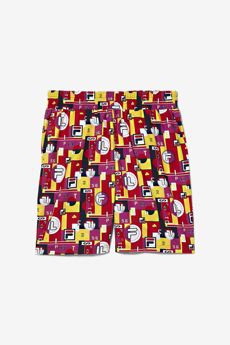 Fila Keme Printed Swim Short Black | aeeUMXEGJu9