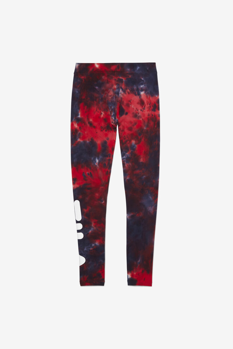 Fila Laila Tie Dye Legging Navy / Red | Ek3yXcqtj2G