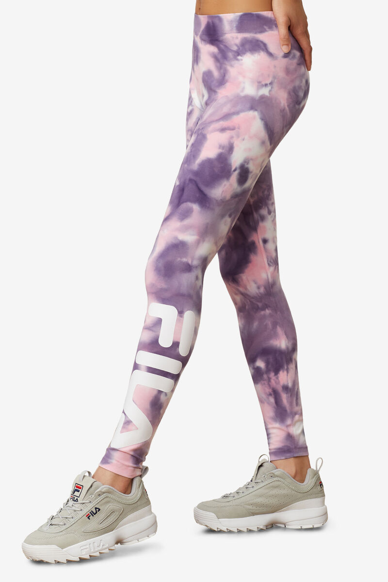 Fila Laila Tie Dye Legging Purple / Pink | VSEaUDTxjGJ