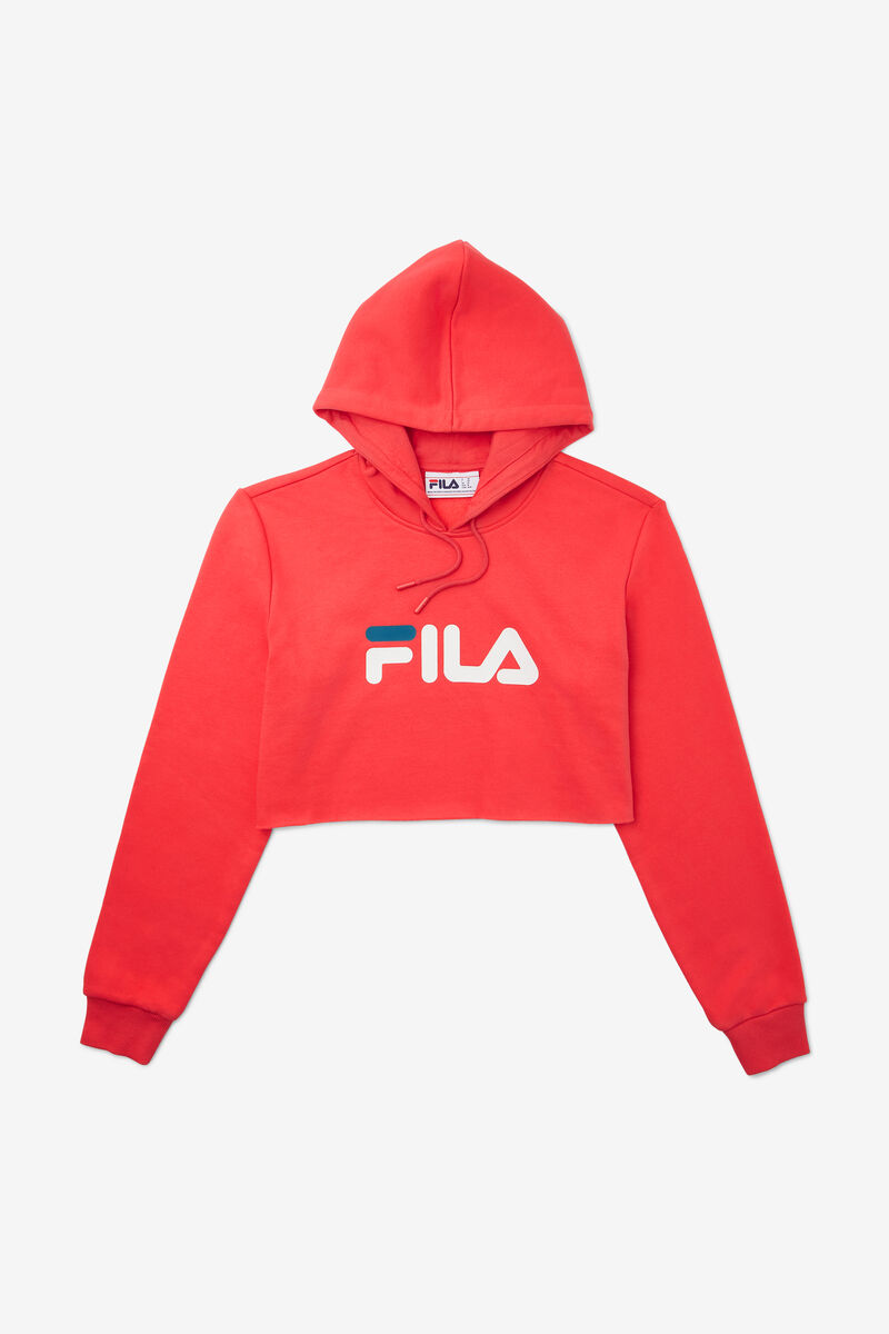 Fila Lalage Cropped Hoodie White / Blue | ZPEL4UdxUdr