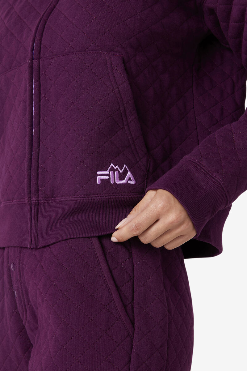 Fila Leilani Quilted Jacket Rose Red | jiJFouqXdDr