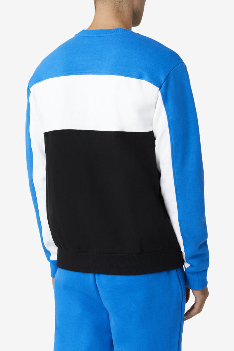 Fila Lesner Fleece Crew Blue / White / Black | 8pQRxWsWXYB