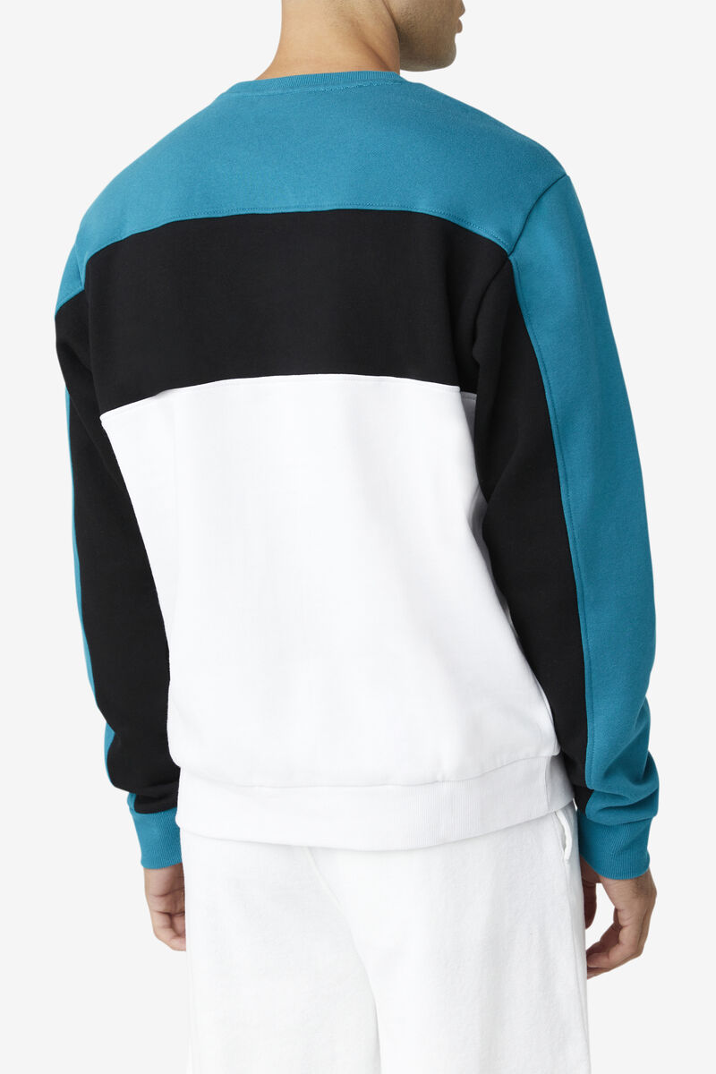 Fila Lesner Fleece Crew Blue / White / Black | xfInM2vWbx5