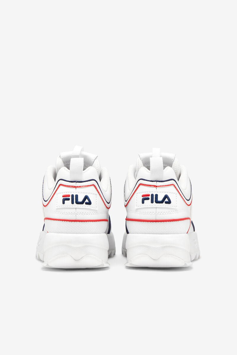 Fila Little Disruptor 2 Contrast Piping White / Navy / Red | 8TD94bnBnrr