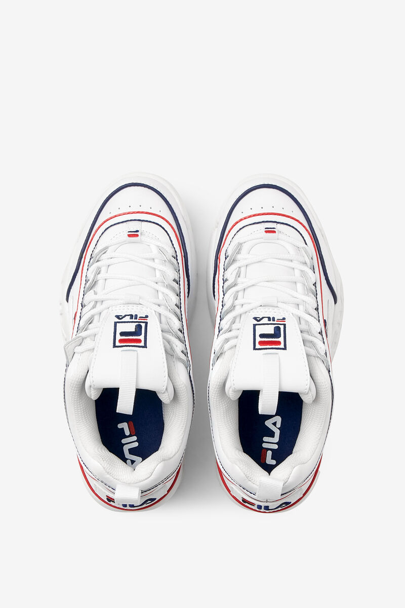 Fila Little Disruptor 2 Contrast Piping White / Navy / Red | 8TD94bnBnrr