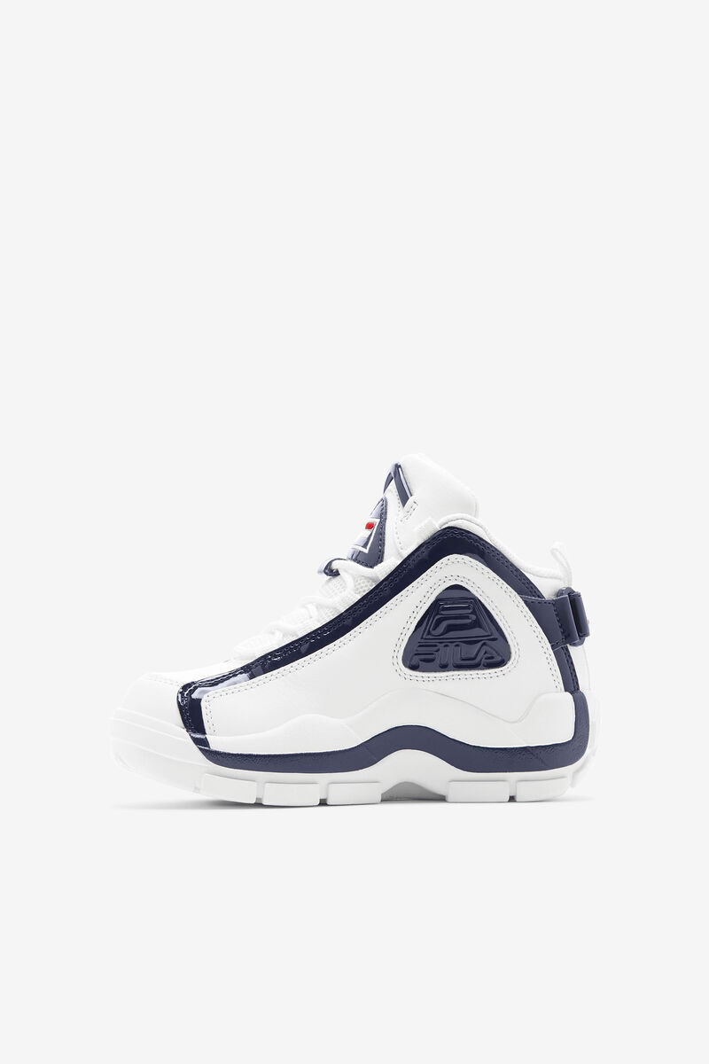 Fila Little Grant Hill 2 25th Anniversary Edition White / Navy / Red | WHEdb4TZrqt