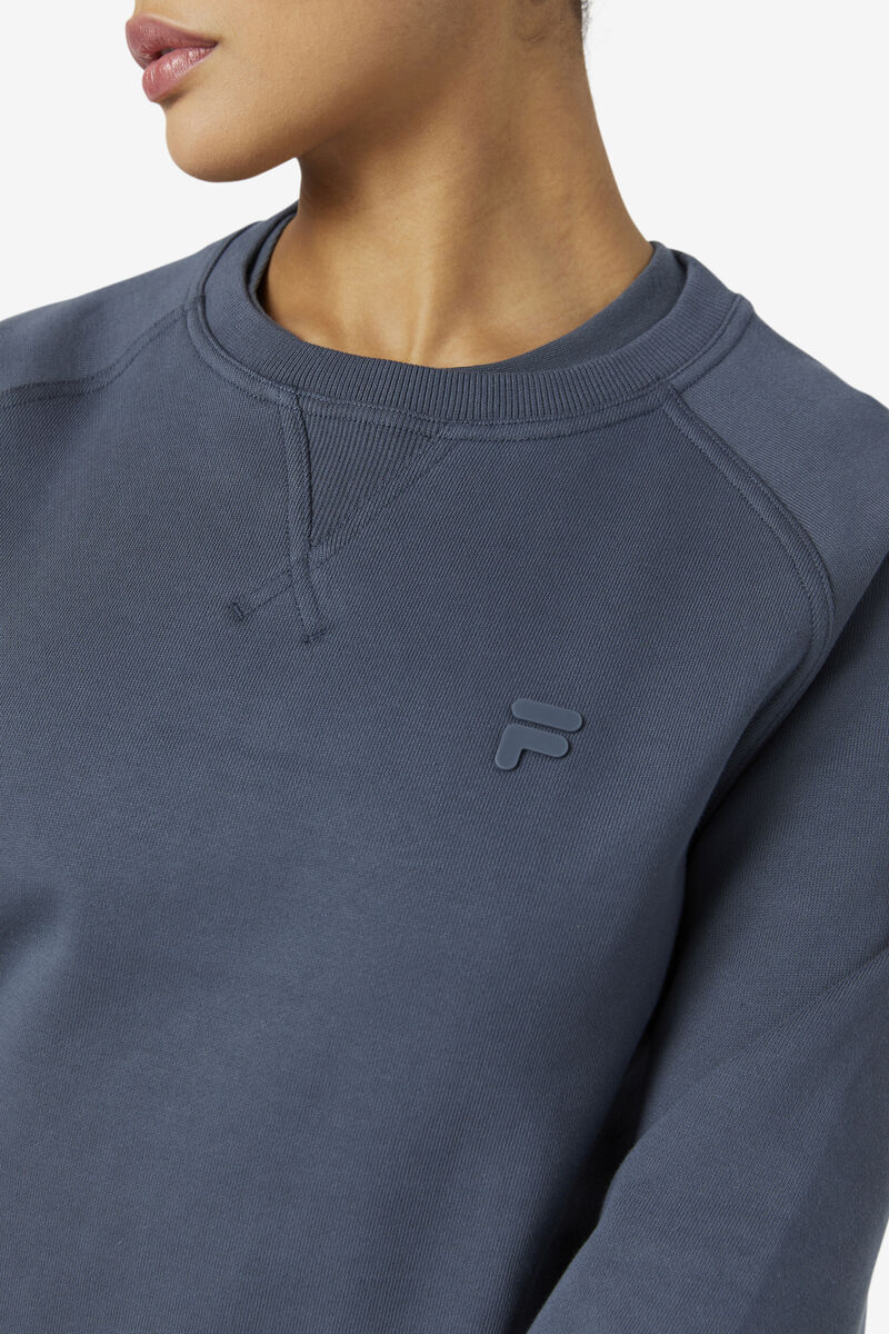 Fila Logan Crewneck Dark Blue | WKChq2BMvqG