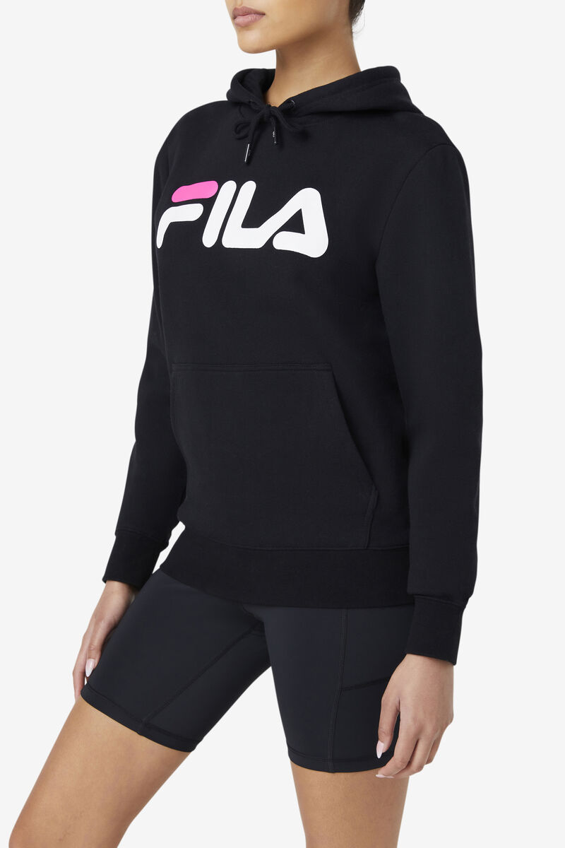 Fila Lucy Hoodie Black / White / Pink | AohXkOzxPTt