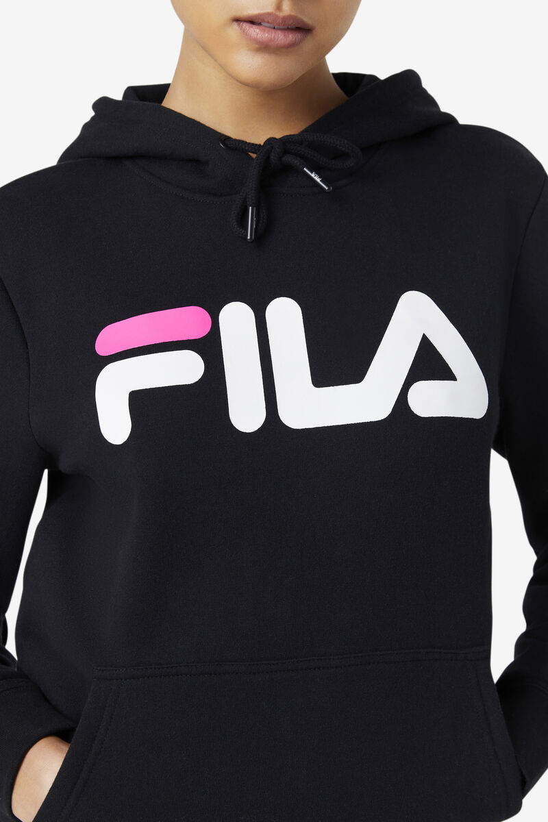 Fila Lucy Hoodie Black / White / Pink | AohXkOzxPTt