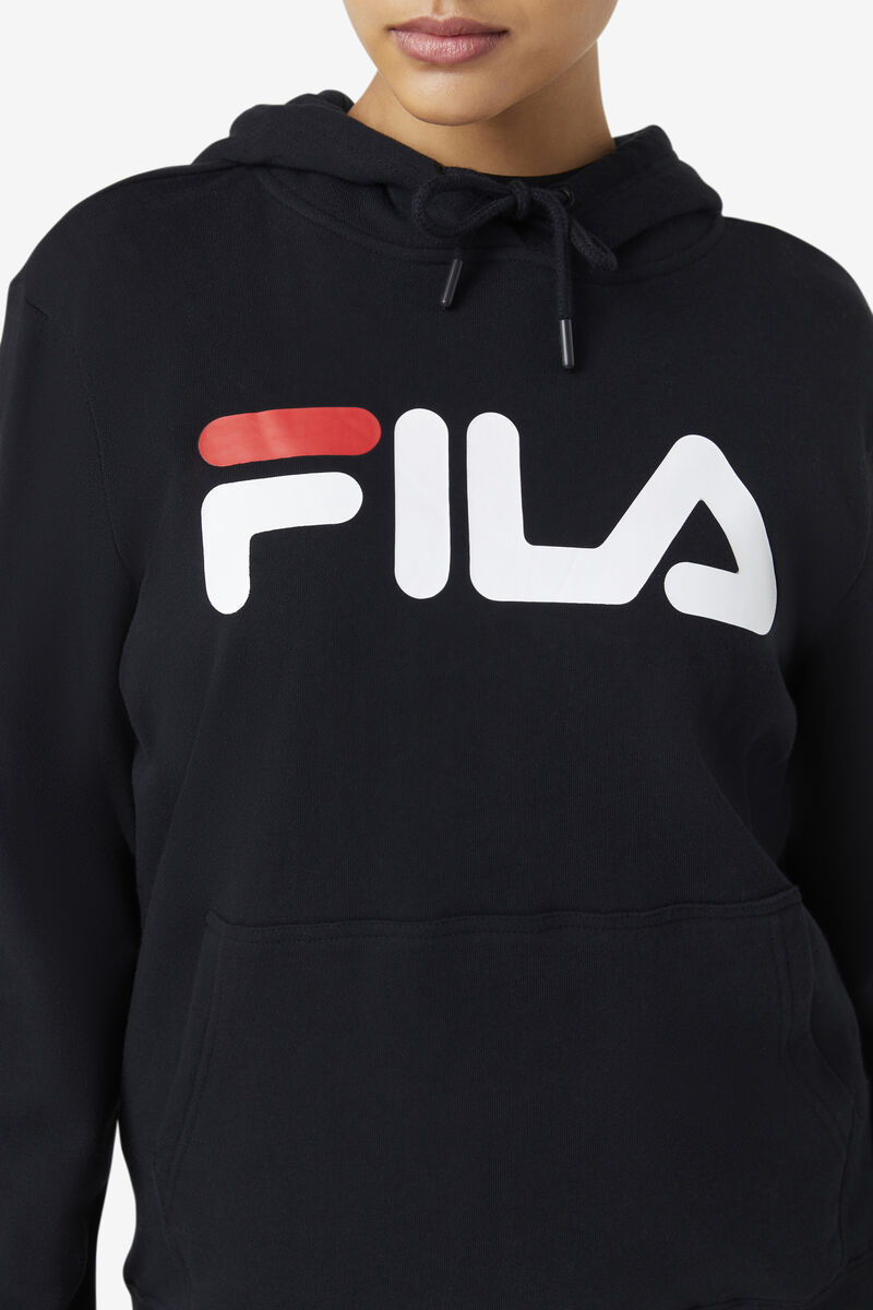 Fila Lucy Hoodie Black / White | ehj1ZvnoOFh