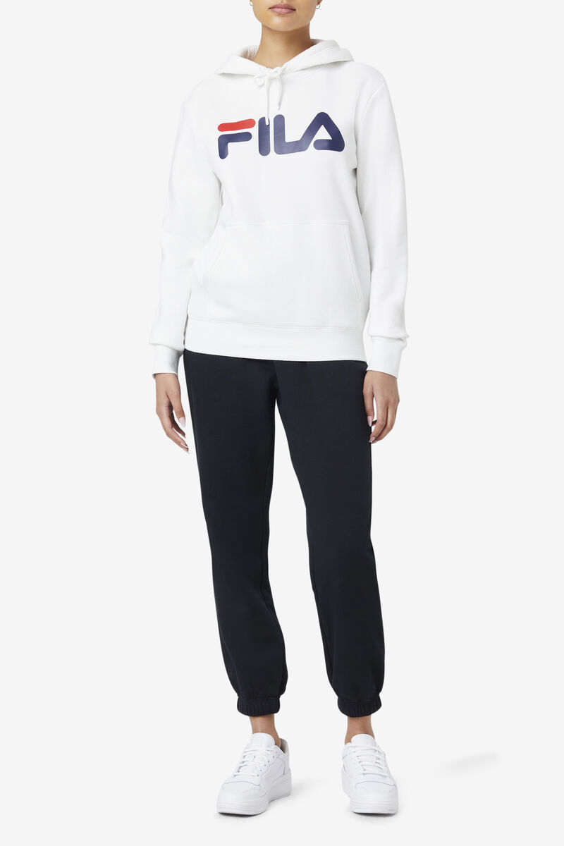 Fila Lucy Hoodie White / Navy | u61CWUUxIAn