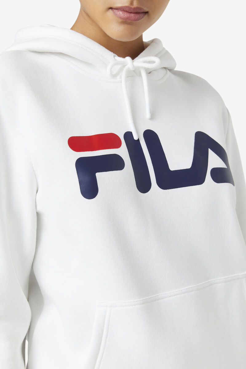 Fila Lucy Hoodie White / Navy | u61CWUUxIAn