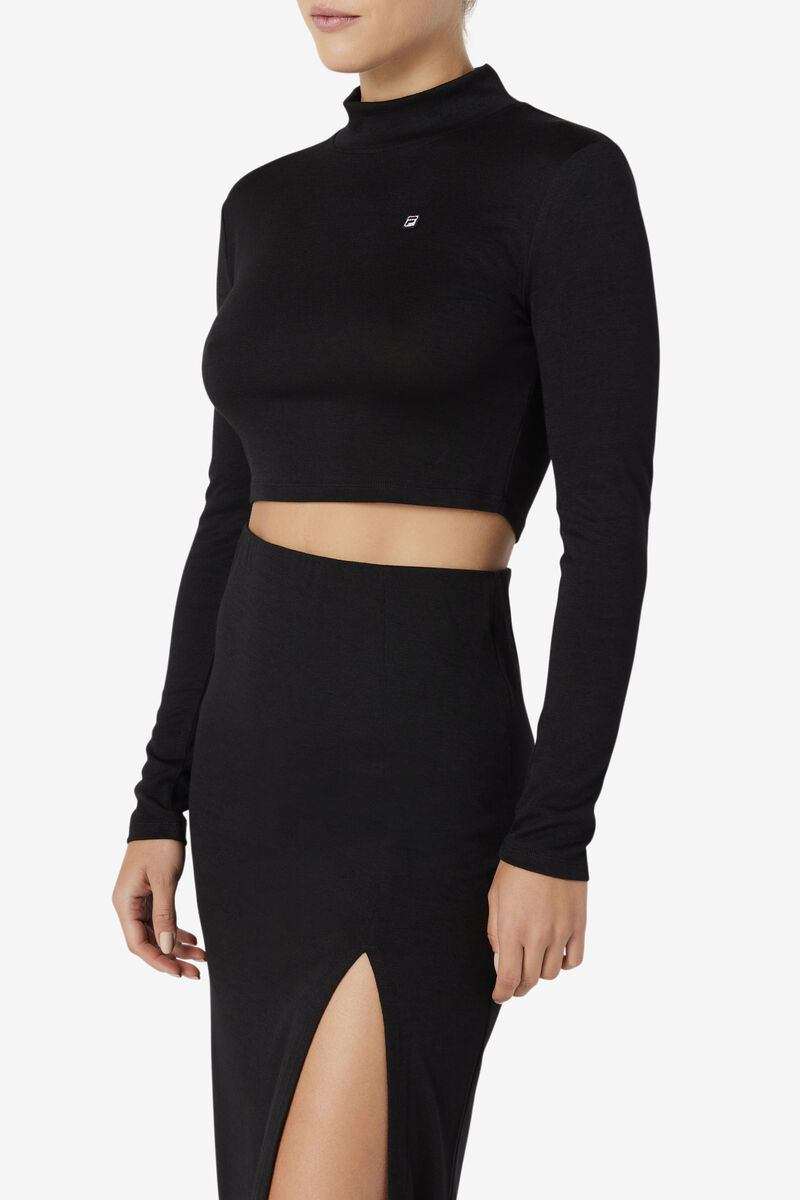 Fila Luise Turtleneck Top Black | SOPWqLNEzWH