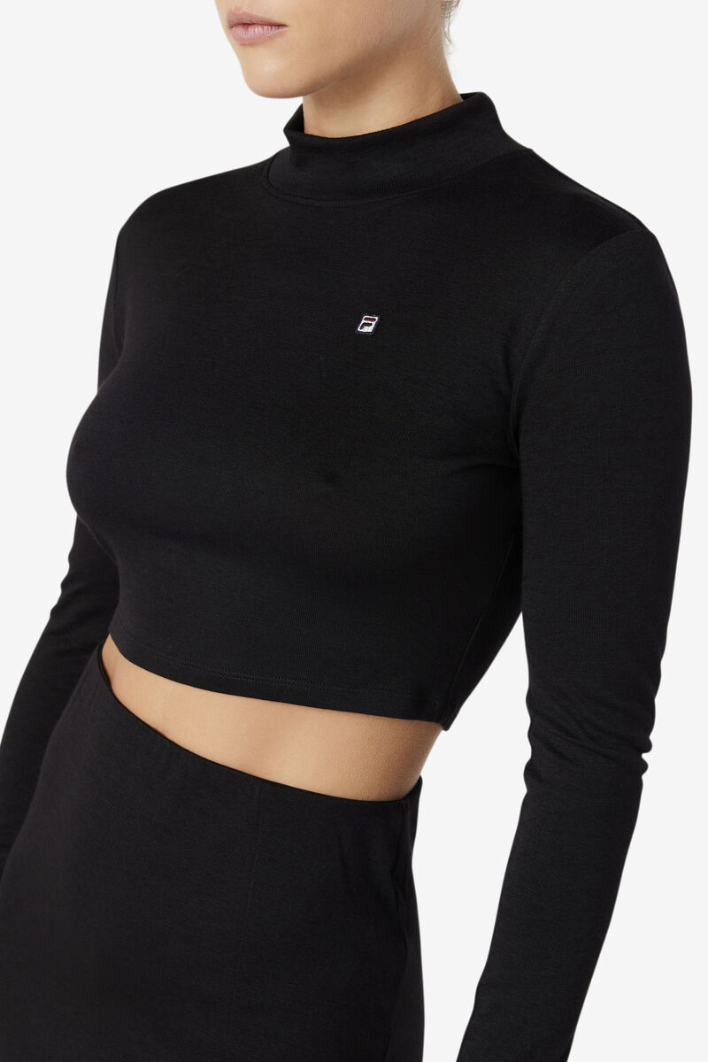 Fila Luise Turtleneck Top Black | SOPWqLNEzWH