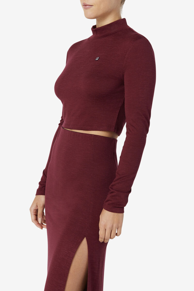 Fila Luise Turtleneck Top Brown | q2Je8Ald6mf