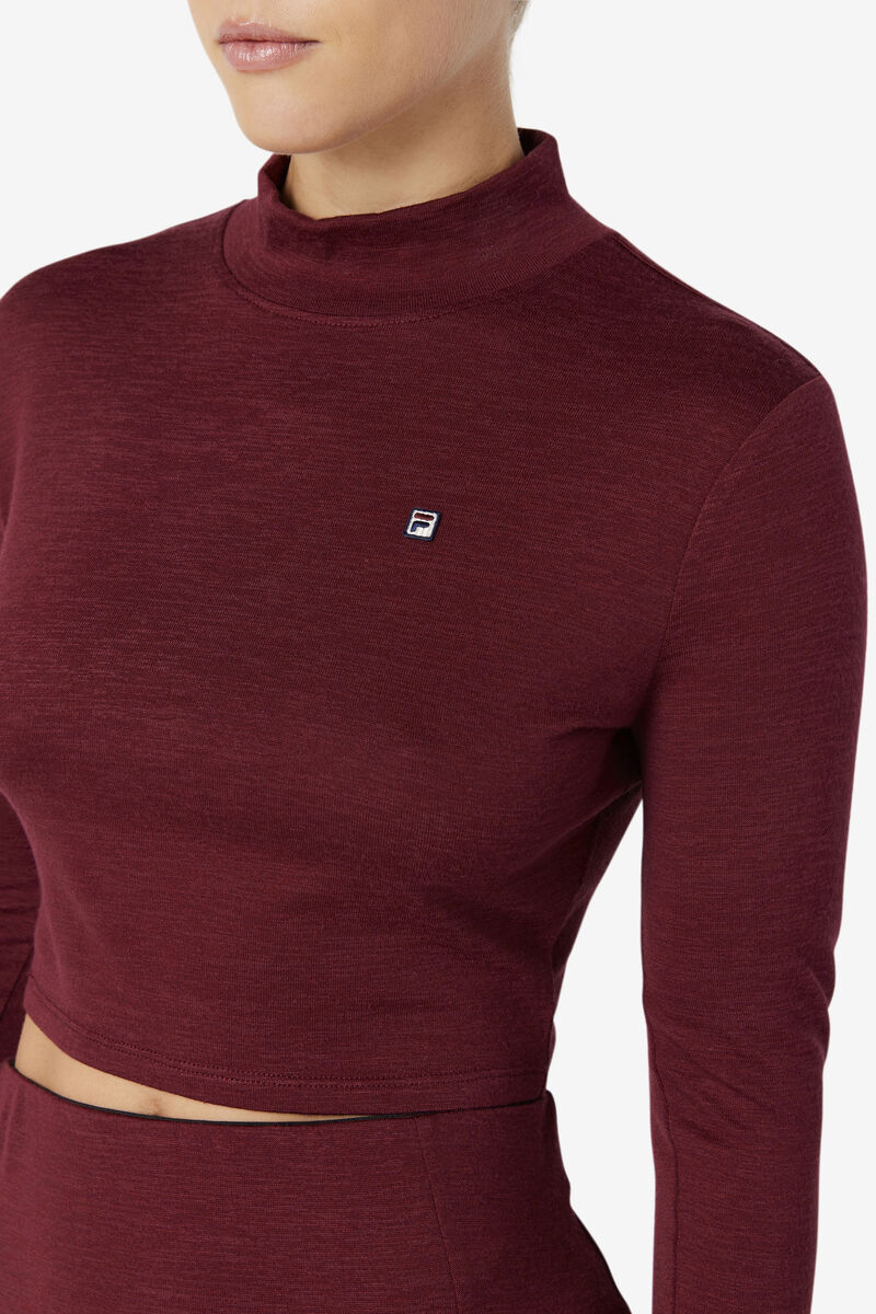 Fila Luise Turtleneck Top Brown | q2Je8Ald6mf