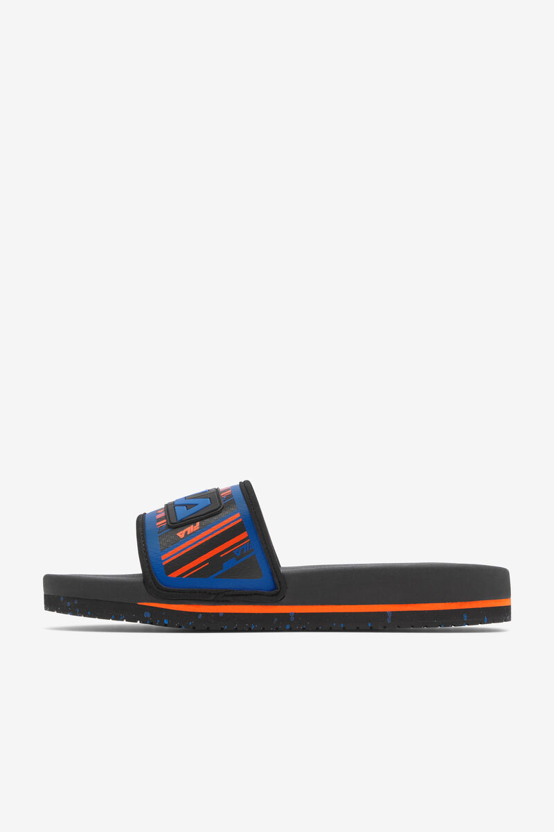 Fila Lunar Slide Black / Blue / Red Orange | YysuCeDAQaQ