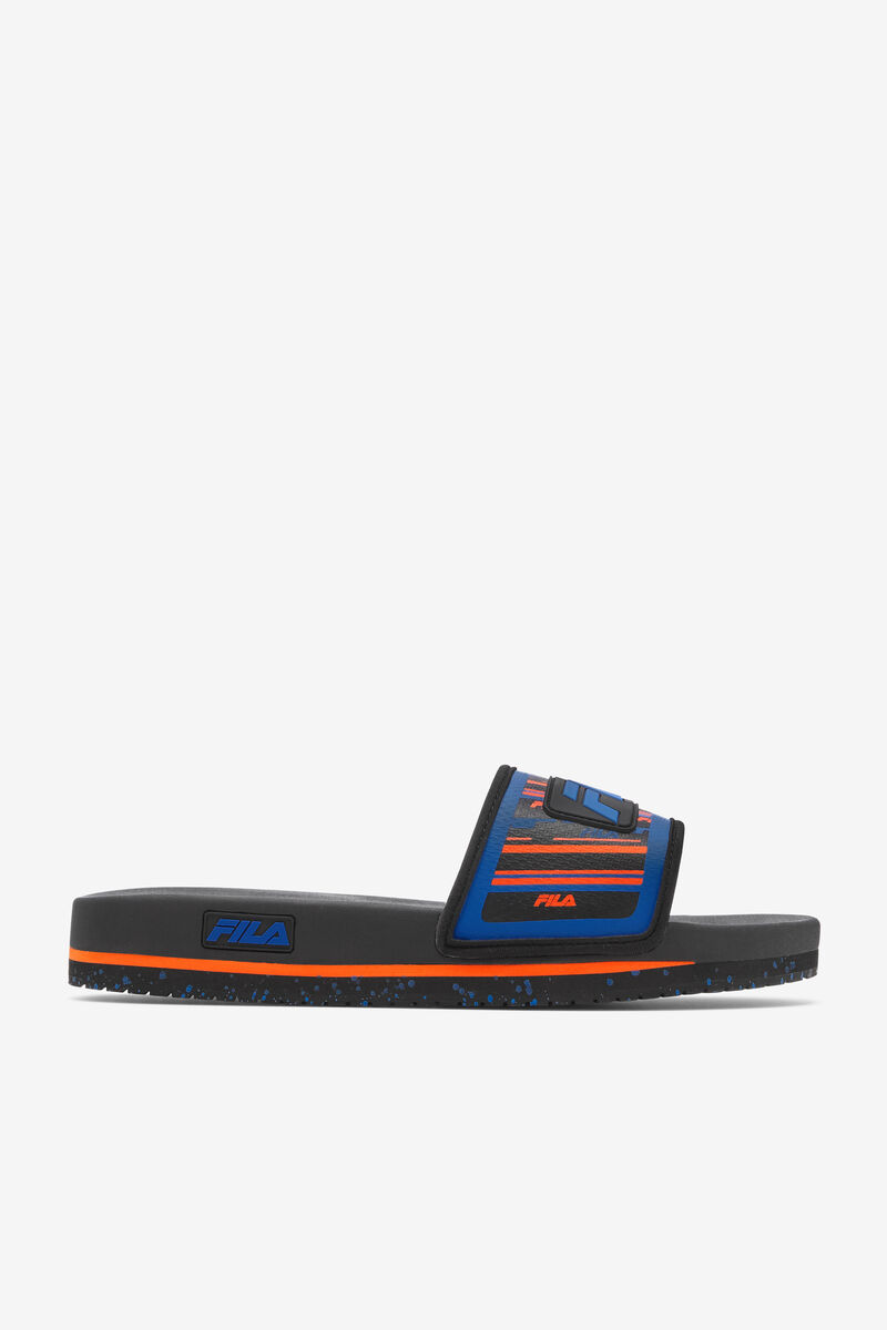 Fila Lunar Slide Black / Blue / Red Orange | YysuCeDAQaQ