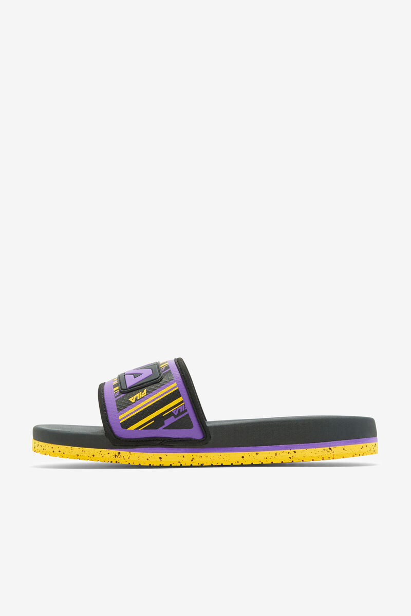 Fila Lunar Slide Black / Gold / Purple | ofuSi7AgSPf