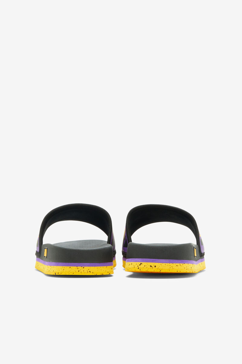 Fila Lunar Slide Black / Gold / Purple | ofuSi7AgSPf