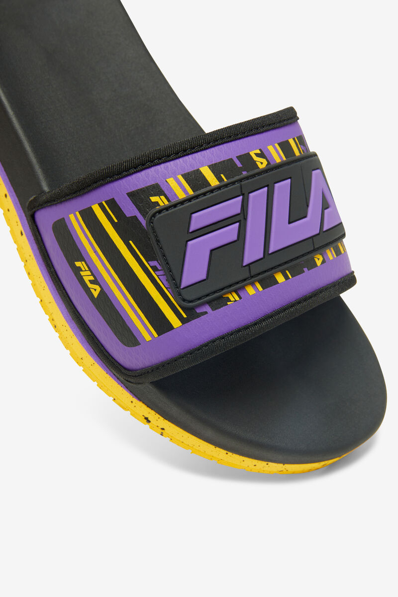 Fila Lunar Slide Black / Gold / Purple | ofuSi7AgSPf