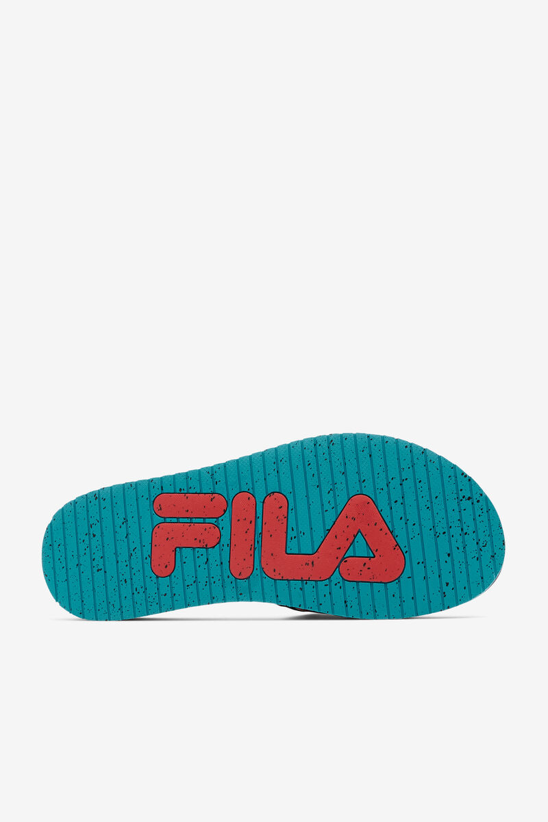 Fila Lunar Slide Black / Turquoise / Red | tR5Azs8ZkOF