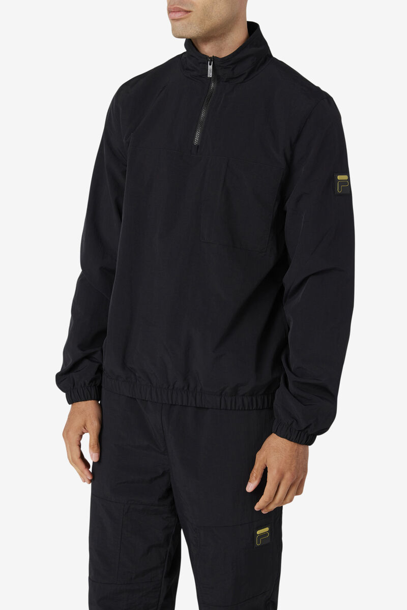 Fila Magnus 1/4 Zip Track Jacket Black | 3umvSmmxoES