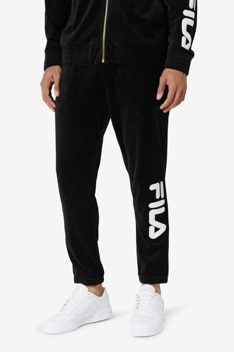 Fila Mansur Velour Pant Black / White | 3oMBKMcukXg