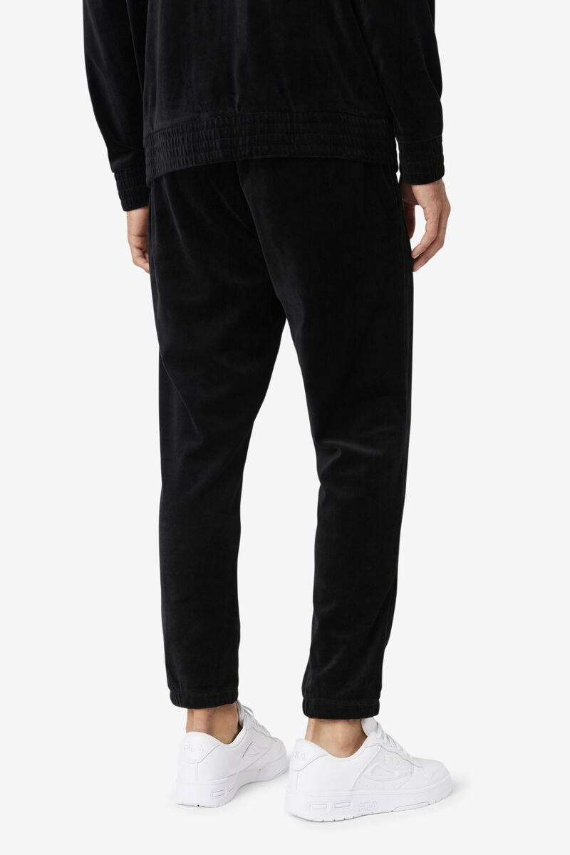 Fila Mansur Velour Pant Black / White | 3oMBKMcukXg