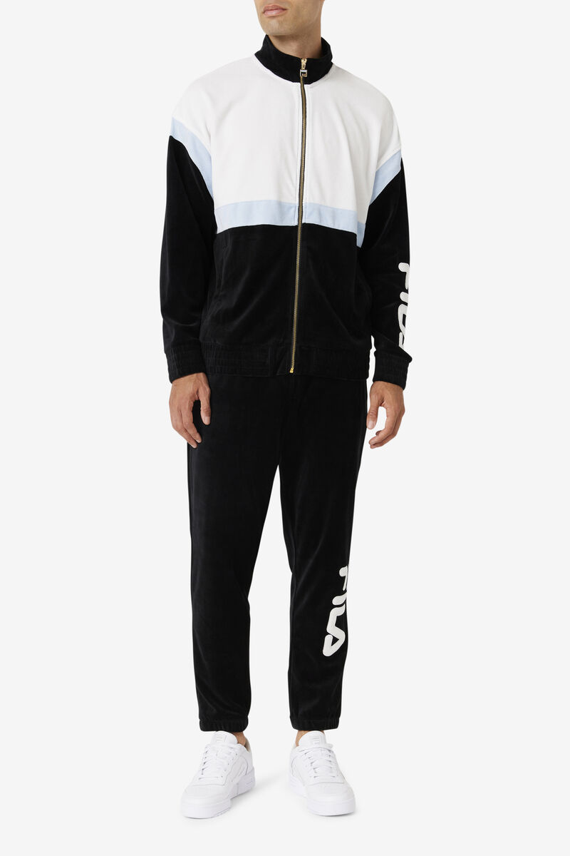 Fila Mansur Velour Pant Black / White | 3oMBKMcukXg