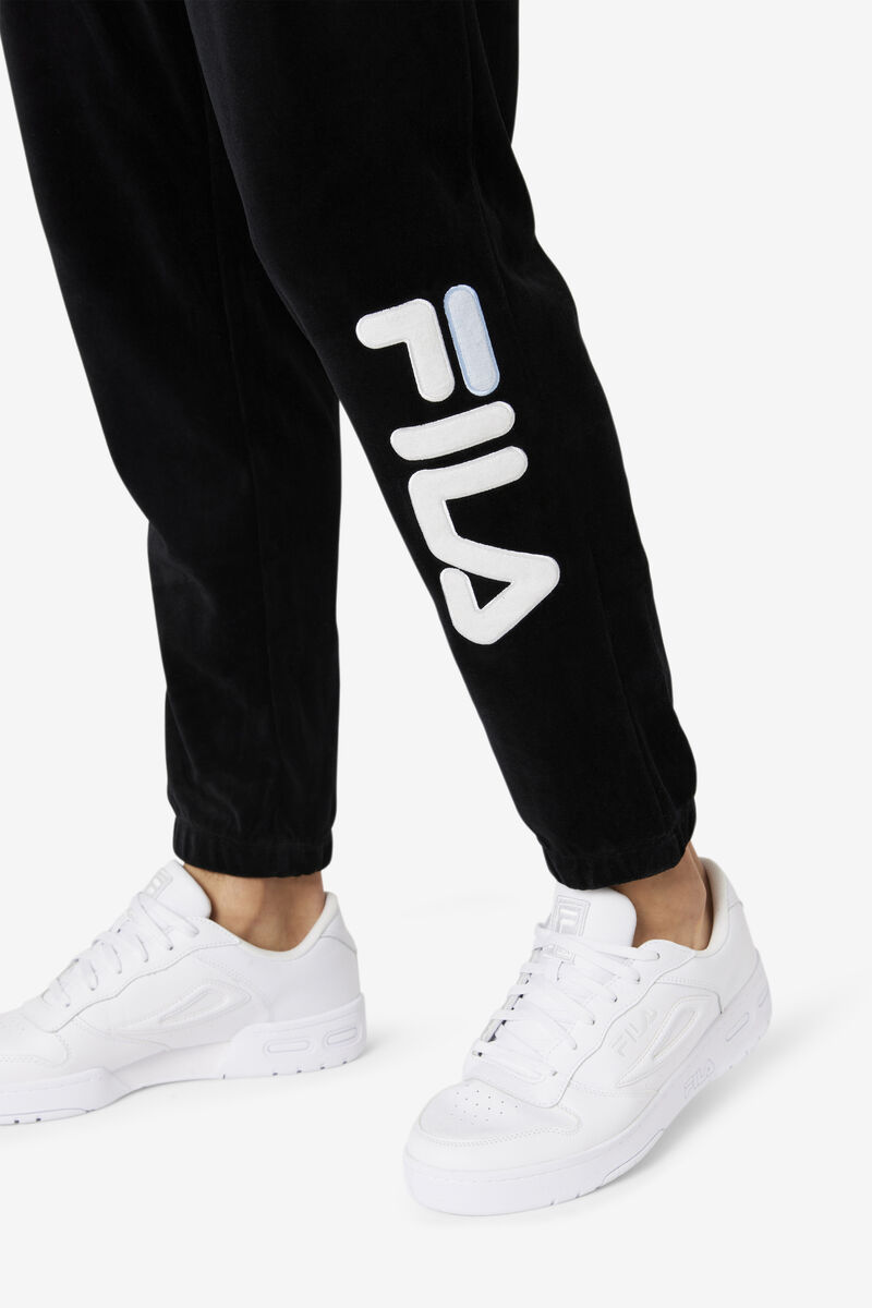 Fila Mansur Velour Pant Black / White | 3oMBKMcukXg