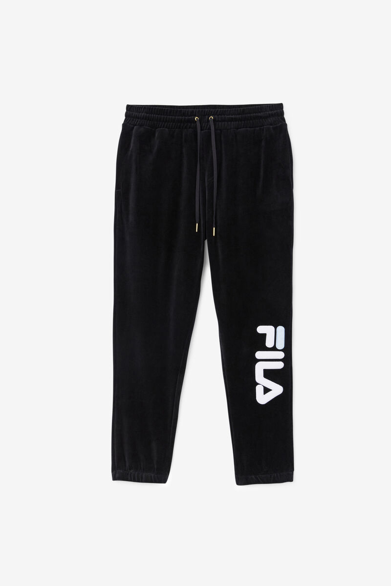 Fila Mansur Velour Pant Black / White | 3oMBKMcukXg