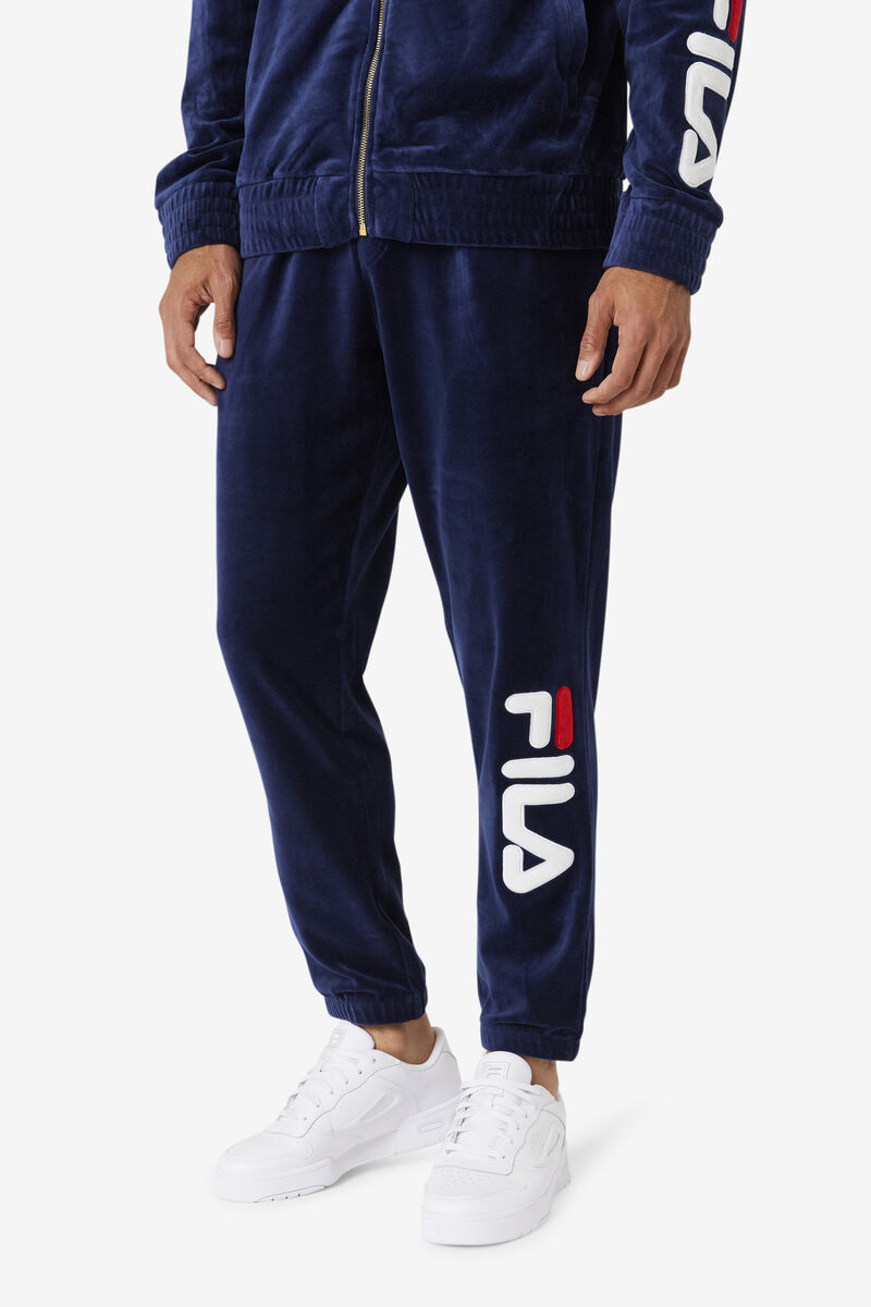 Fila Mansur Velour Pant Navy / White / Red | EZVtbf6tVJI