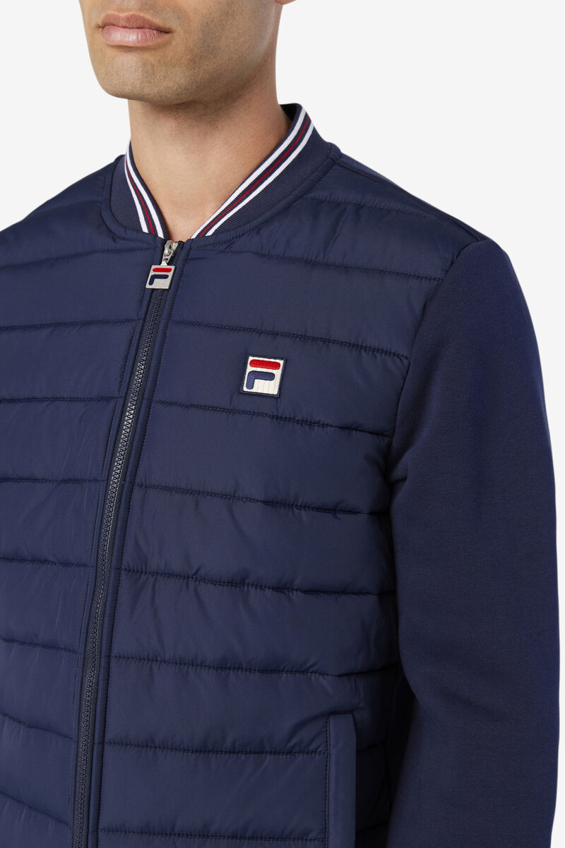 Fila Marco Puffer Jacket Navy | RExtcJNPzW5