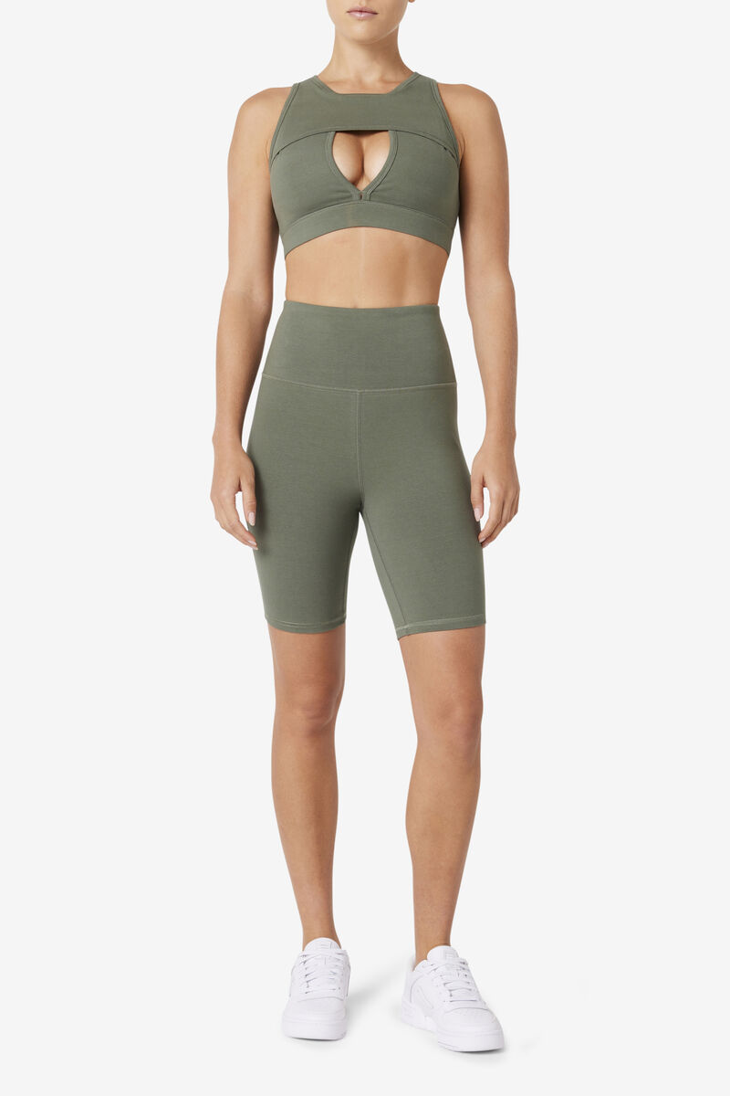 Fila Marlowe High Rise Bike Short Olive | kYX9wwpEwIw